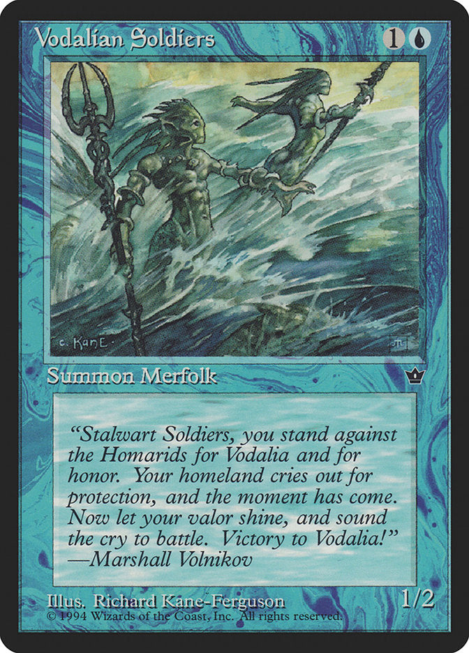 Vodalian Soldiers (Richard Kane Ferguson) [Fallen Empires] MTG Single Magic: The Gathering | Red Claw Gaming