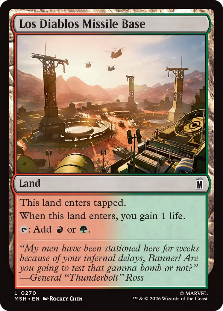 Los Diablos Missile Base [Marvel Super Heroes] MTG Single Magic: The Gathering | Red Claw Gaming