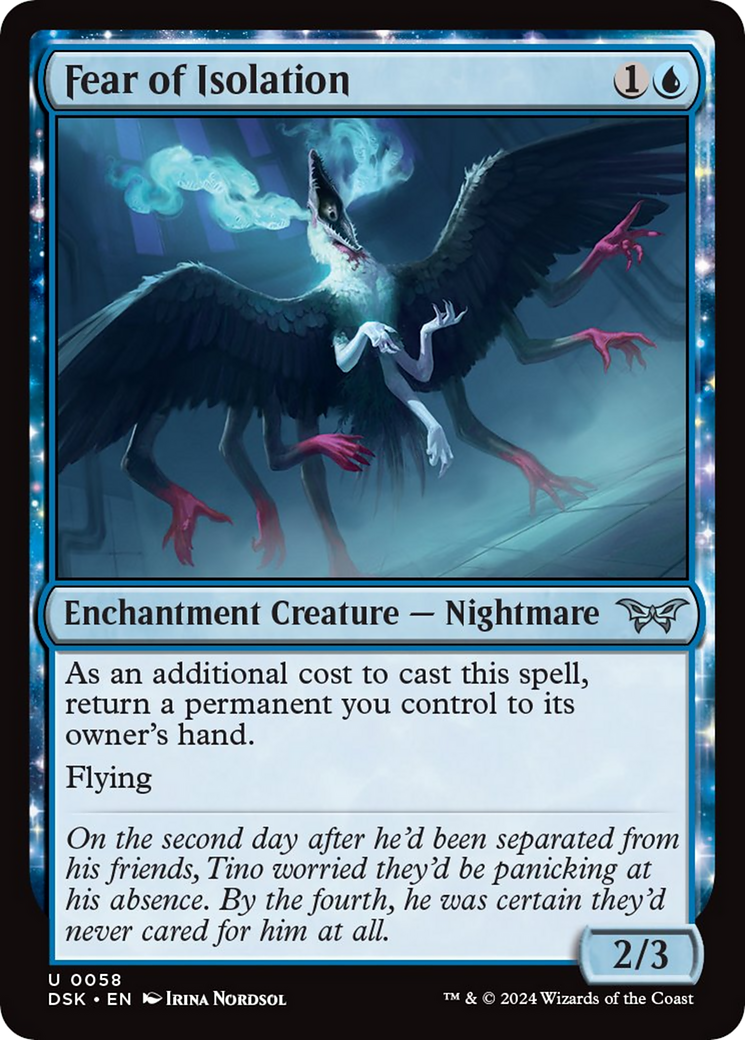 Fear of Isolation [Duskmourn: House of Horror] MTG Single Magic: The Gathering | Red Claw Gaming
