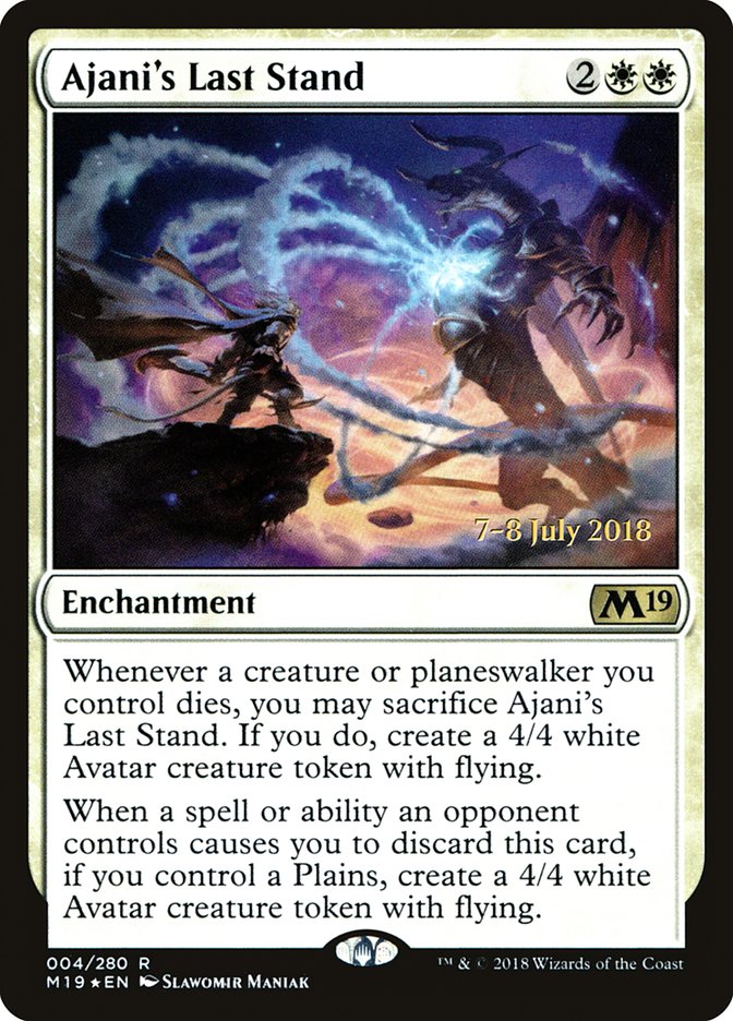 Ajani's Last Stand [Core Set 2019 Prerelease Promos] MTG Single Magic: The Gathering | Red Claw Gaming