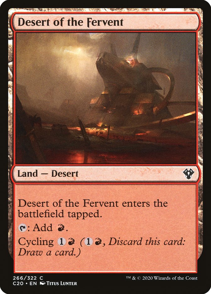 Desert of the Fervent [Commander 2020] MTG Single Magic: The Gathering | Red Claw Gaming
