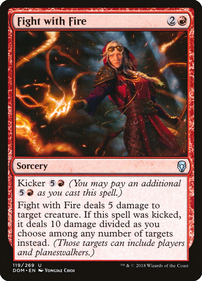Fight with Fire [Dominaria] MTG Single Magic: The Gathering | Red Claw Gaming