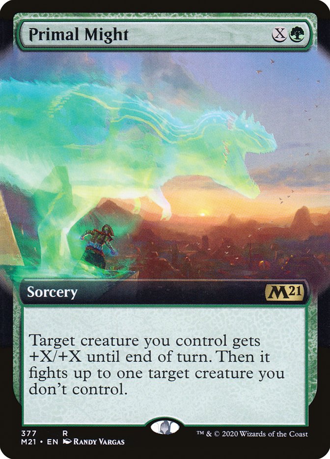 Primal Might (Extended Art) [Core Set 2021] MTG Single Magic: The Gathering | Red Claw Gaming