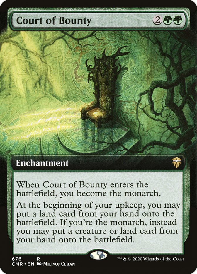 Court of Bounty (Extended Art) [Commander Legends] MTG Single Magic: The Gathering | Red Claw Gaming