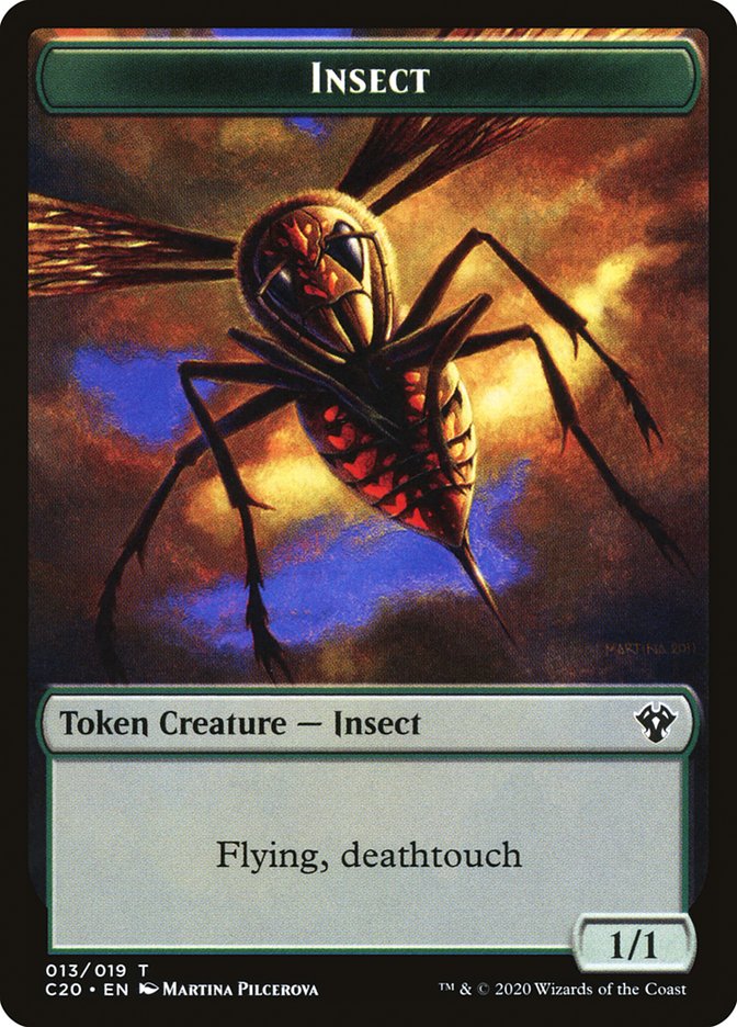 Spirit // Insect (013) Double-Sided Token [Commander 2020 Tokens] MTG Single Magic: The Gathering | Red Claw Gaming