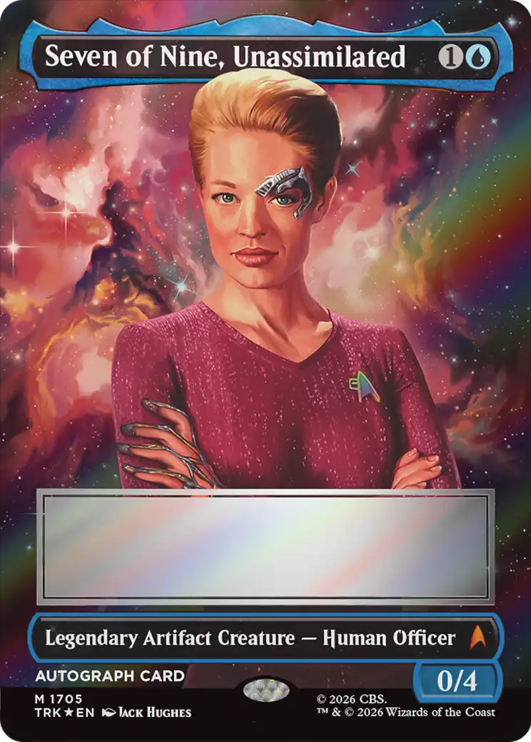 Seven of Nine, Unassimilated (Borderless) (Signed) [Star Trek] MTG Single Magic: The Gathering | Red Claw Gaming