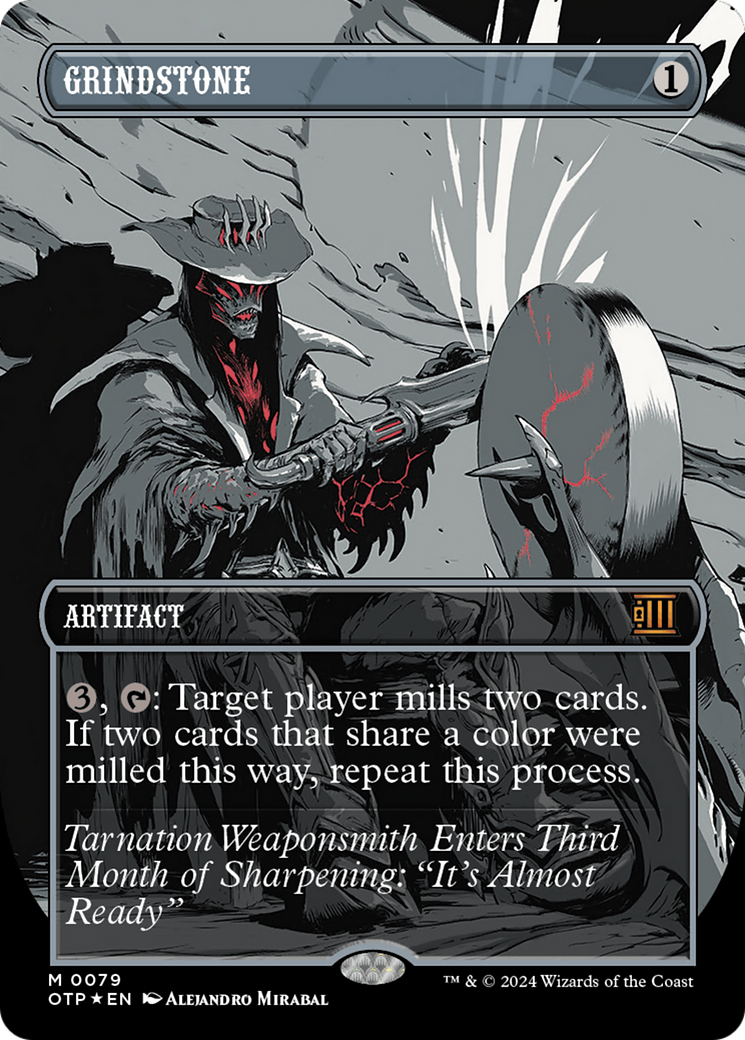 Grindstone (Textured Foil) [Outlaws of Thunder Junction: Breaking News] MTG Single Magic: The Gathering | Red Claw Gaming