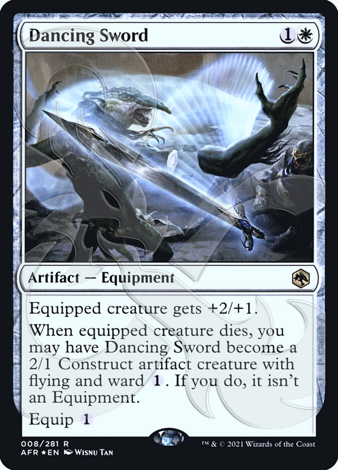Dancing Sword (Ampersand Promo) [Dungeons & Dragons: Adventures in the Forgotten Realms Promos] MTG Single Magic: The Gathering | Red Claw Gaming