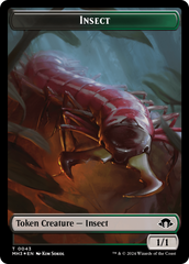 Insect (0043) (Ripple Foil) // Zombie Double-Sided Token [Modern Horizons 3 Tokens] MTG Single Magic: The Gathering | Red Claw Gaming