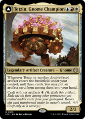 Tetzin, Gnome Champion // The Golden-Gear Colossus [The Lost Caverns of Ixalan Commander] MTG Single Magic: The Gathering | Red Claw Gaming
