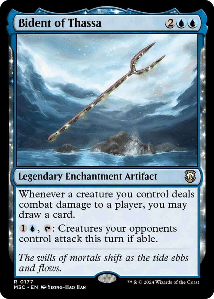 Bident of Thassa (Ripple Foil) [Modern Horizons 3 Commander] MTG Single Magic: The Gathering | Red Claw Gaming