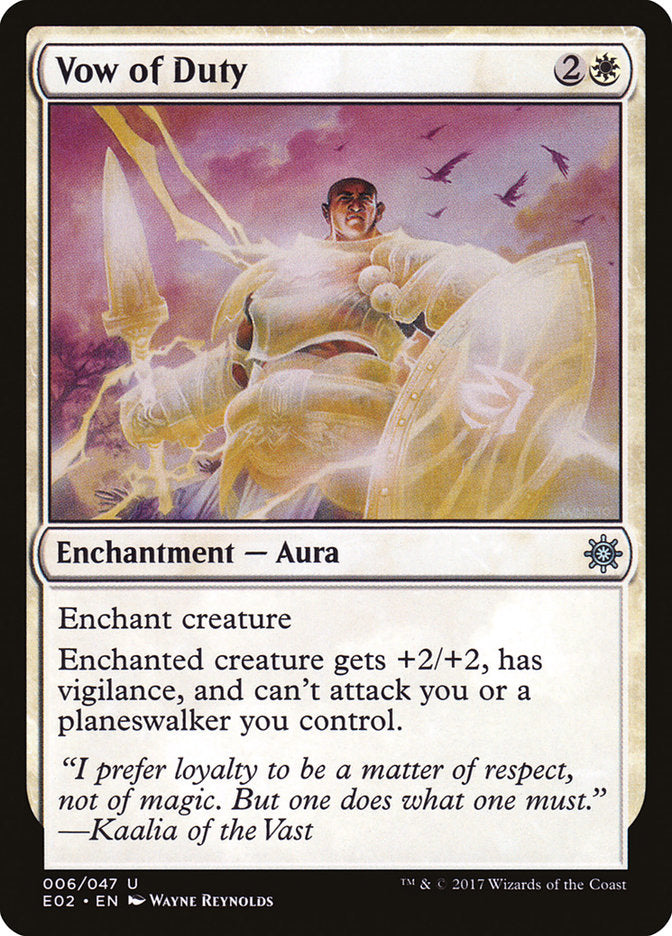 Vow of Duty [Explorers of Ixalan] MTG Single Magic: The Gathering | Red Claw Gaming