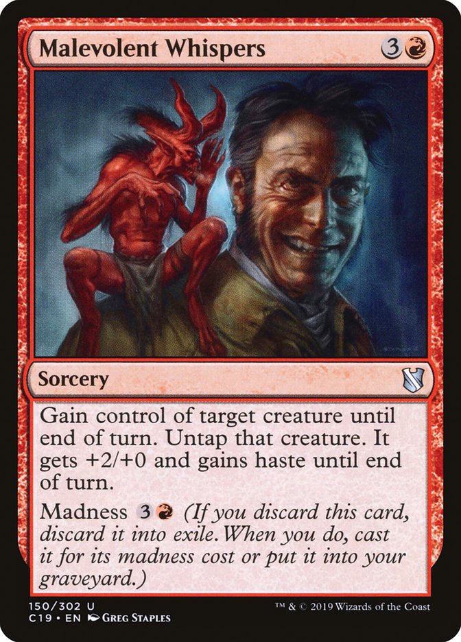 Malevolent Whispers [Commander 2019] MTG Single Magic: The Gathering | Red Claw Gaming