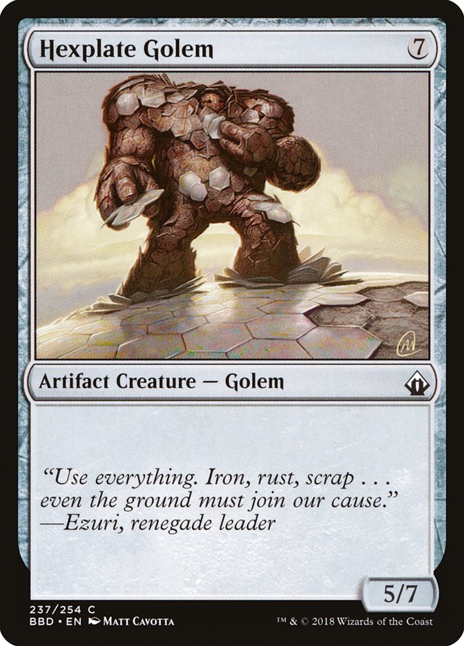 Hexplate Golem [Battlebond] MTG Single Magic: The Gathering | Red Claw Gaming