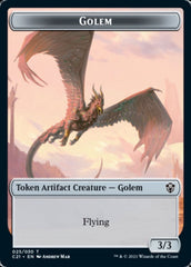 Golem (025) // Thopter Double-Sided Token [Commander 2021 Tokens] MTG Single Magic: The Gathering | Red Claw Gaming