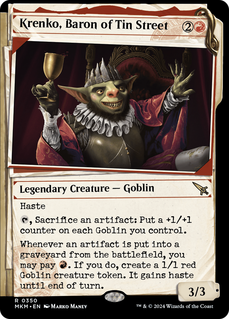 Krenko, Baron of Tin Street (Showcase) [Murders at Karlov Manor] MTG Single Magic: The Gathering    | Red Claw Gaming