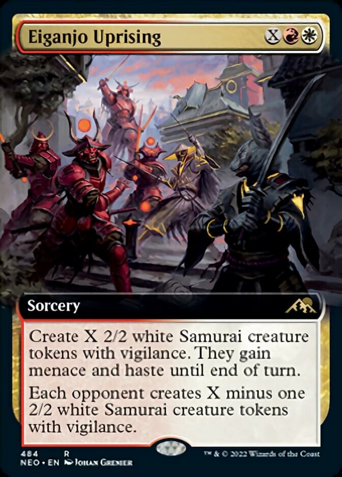 Eiganjo Uprising (Extended Art) [Kamigawa: Neon Dynasty] MTG Single Magic: The Gathering    | Red Claw Gaming