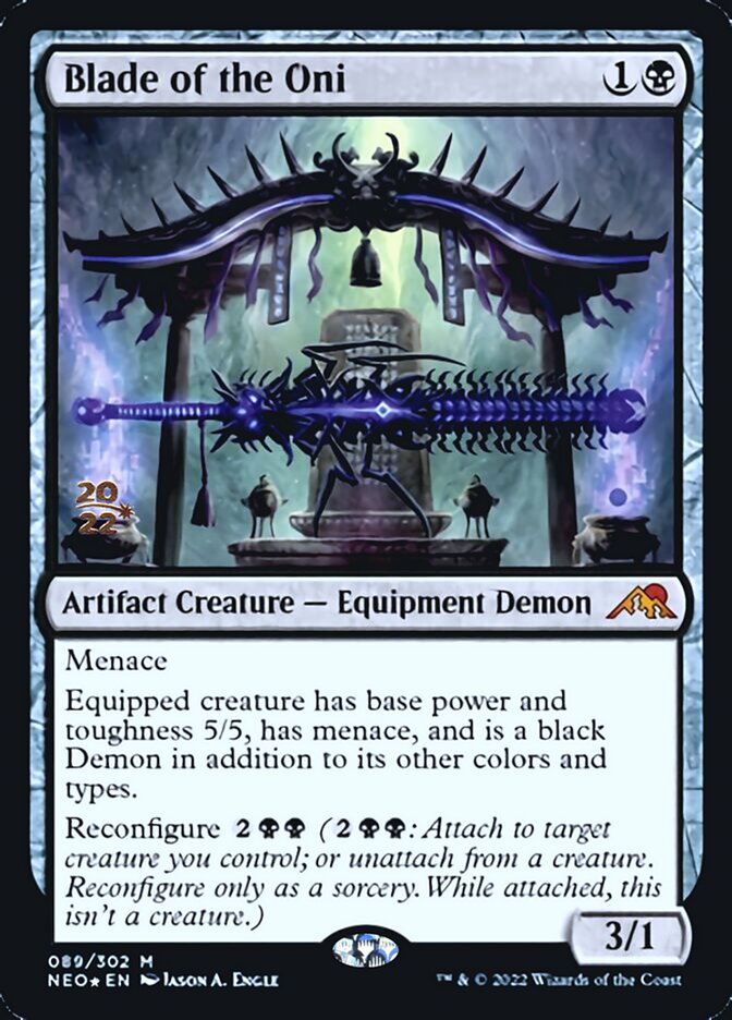 Blade of the Oni [Kamigawa: Neon Dynasty Prerelease Promos] MTG Single Magic: The Gathering | Red Claw Gaming
