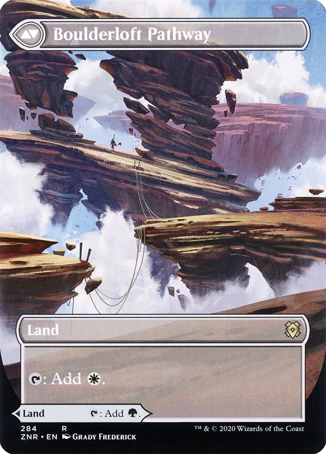 Branchloft Pathway // Boulderloft Pathway (Borderless Alternate Art) [Zendikar Rising] MTG Single Magic: The Gathering | Red Claw Gaming