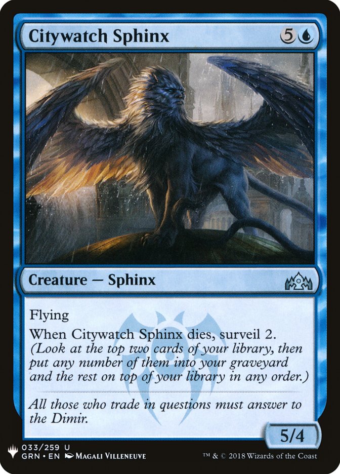 Citywatch Sphinx [Mystery Booster] MTG Single Magic: The Gathering    | Red Claw Gaming