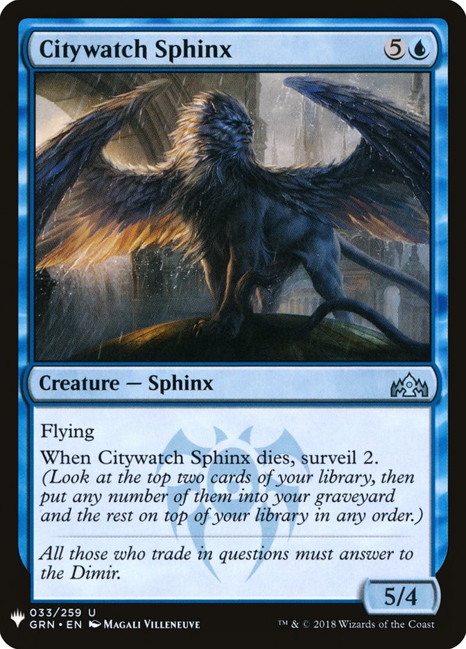 Citywatch Sphinx [Mystery Booster] MTG Single Magic: The Gathering | Red Claw Gaming