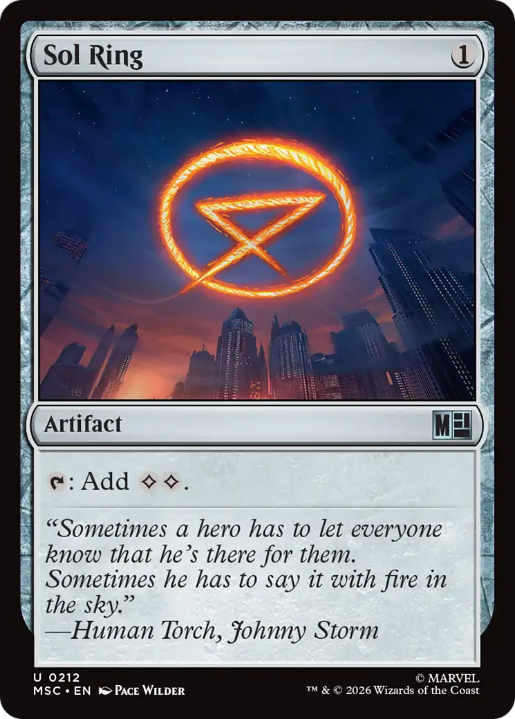 Sol Ring (0212) (Surge Foil) [Marvel Super Heroes Commander] | Red Claw Gaming
