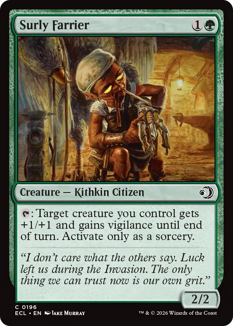 Surly Farrier [Lorwyn Eclipsed] MTG Single Magic: The Gathering | Red Claw Gaming
