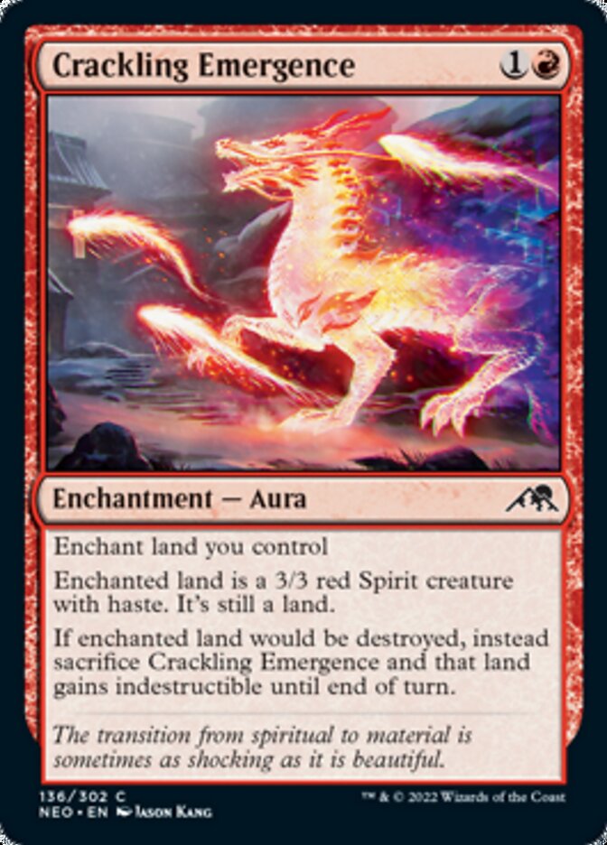 Crackling Emergence [Kamigawa: Neon Dynasty] MTG Single Magic: The Gathering    | Red Claw Gaming
