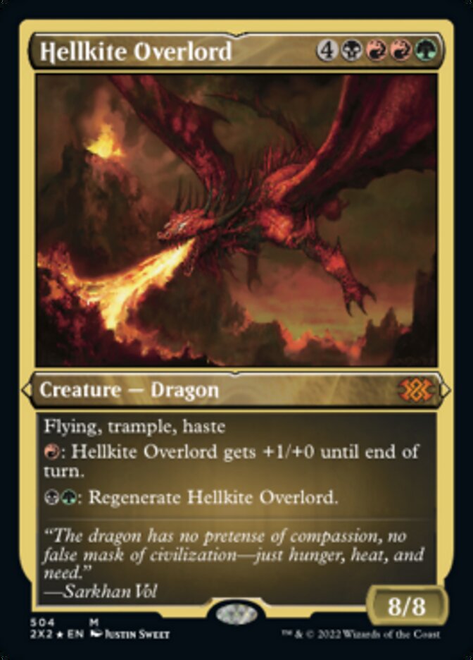 Hellkite Overlord (Foil Etched) [Double Masters 2022] MTG Single Magic: The Gathering    | Red Claw Gaming