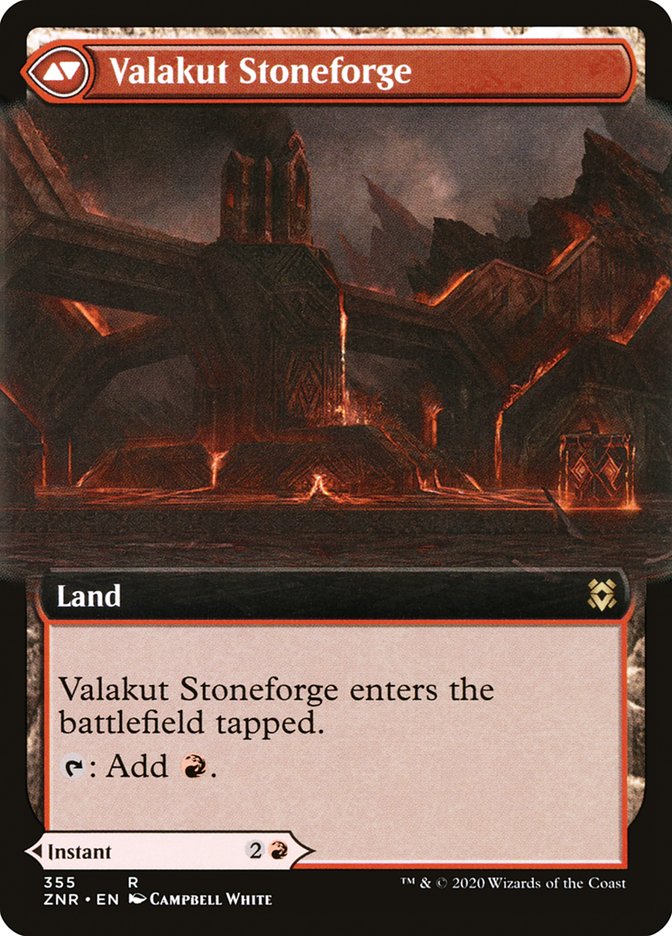 Valakut Awakening // Valakut Stoneforge (Extended Art) [Zendikar Rising] MTG Single Magic: The Gathering | Red Claw Gaming