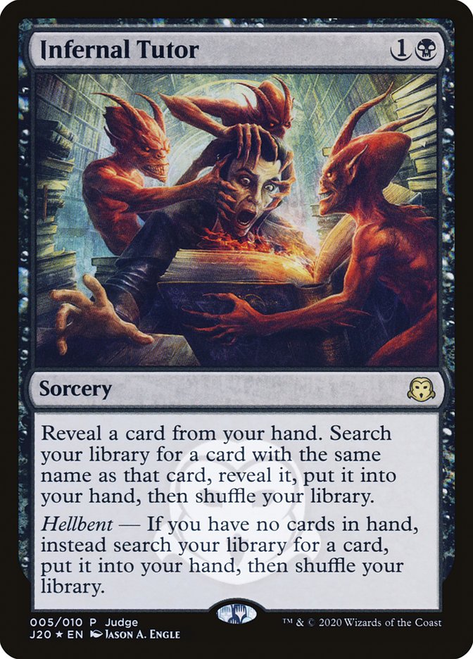 Infernal Tutor [Judge Gift Cards 2020] MTG Single Magic: The Gathering | Red Claw Gaming