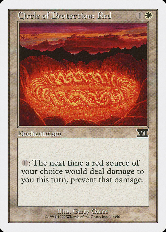 Circle of Protection: Red [Classic Sixth Edition] MTG Single Magic: The Gathering | Red Claw Gaming