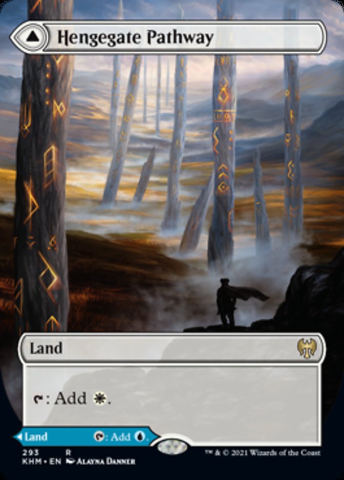 Hengegate Pathway // Mistgate Pathway (Borderless Alternate Art) [Kaldheim] MTG Single Magic: The Gathering | Red Claw Gaming