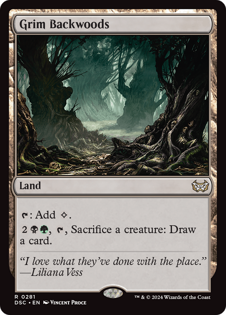 Grim Backwoods [Duskmourn: House of Horror Commander] MTG Single Magic: The Gathering | Red Claw Gaming