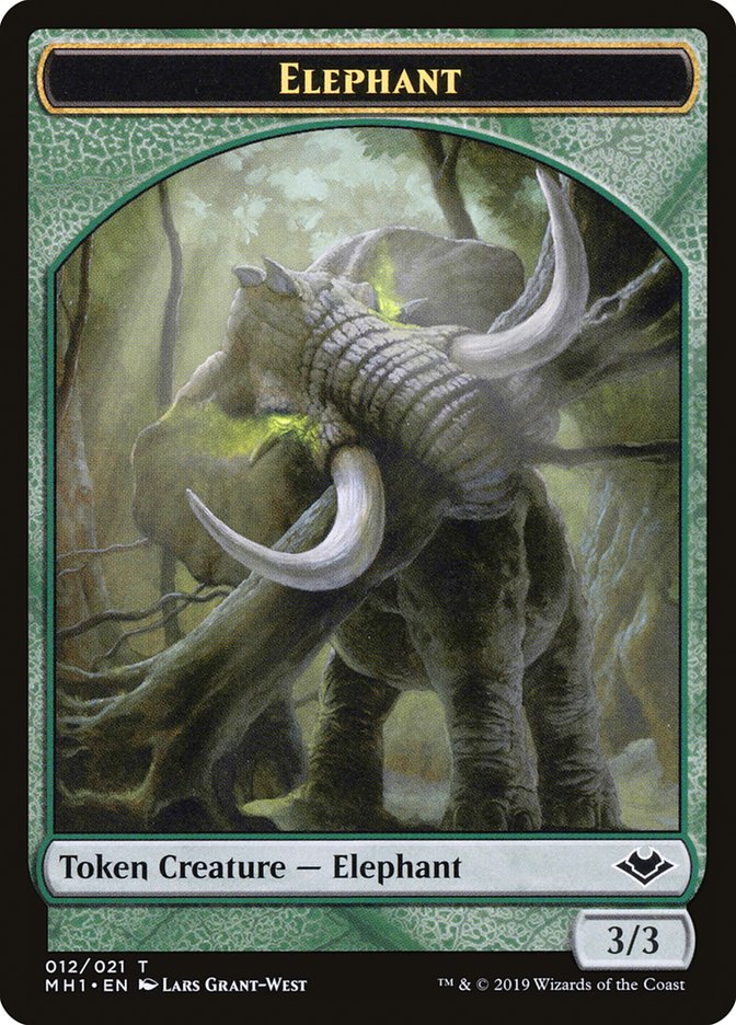 Soldier (004) // Elephant (012) Double-Sided Token [Modern Horizons Tokens] | Red Claw Gaming