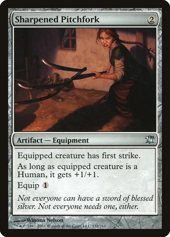 Sharpened Pitchfork [Innistrad] MTG Single Magic: The Gathering | Red Claw Gaming
