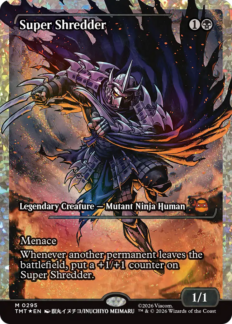 Super Shredder (Showcase) (Fracture Foil) [Teenage Mutant Ninja Turtles] MTG Single Magic: The Gathering | Red Claw Gaming