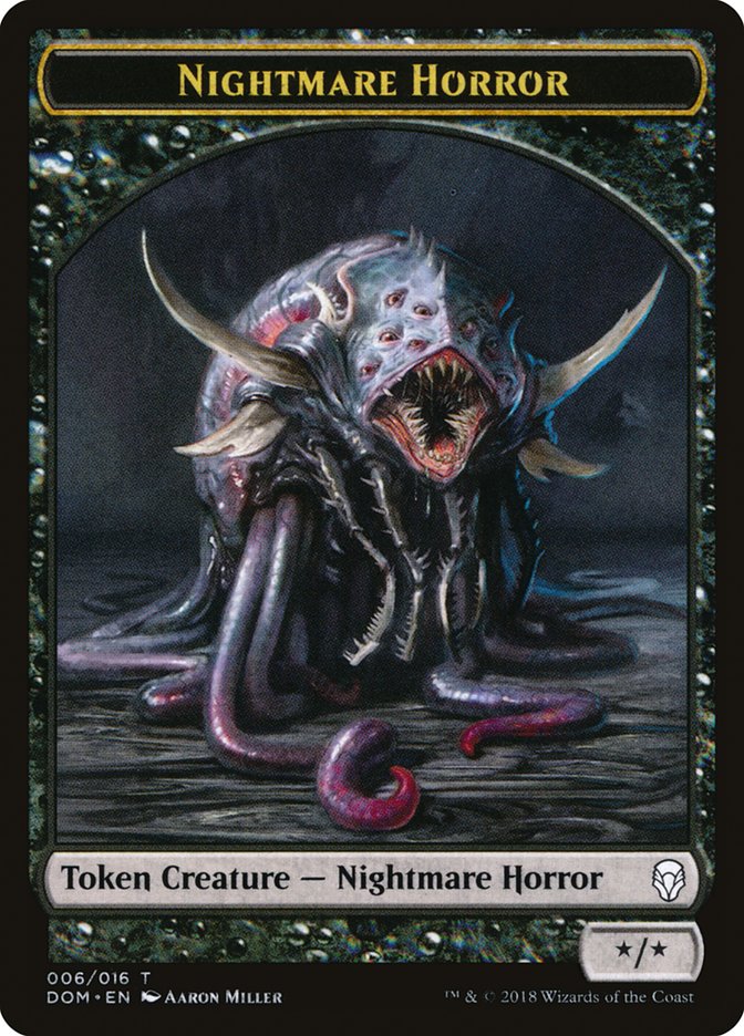 Nightmare Horror Token [Dominaria Tokens] MTG Single Magic: The Gathering | Red Claw Gaming