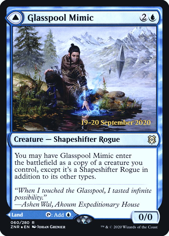 Glasspool Mimic // Glasspool Shore [Zendikar Rising Prerelease Promos] MTG Single Magic: The Gathering | Red Claw Gaming