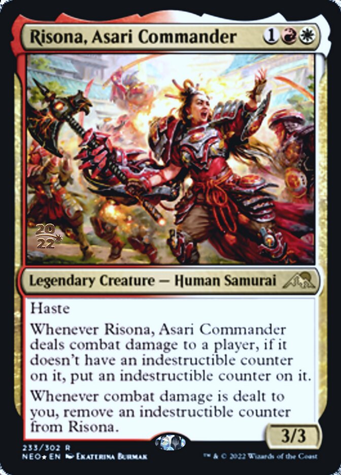 Risona, Asari Commander [Kamigawa: Neon Dynasty Prerelease Promos] MTG Single Magic: The Gathering | Red Claw Gaming