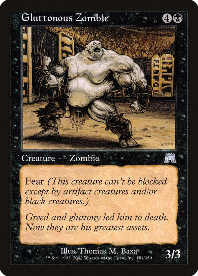Gluttonous Zombie [Onslaught] MTG Single Magic: The Gathering | Red Claw Gaming
