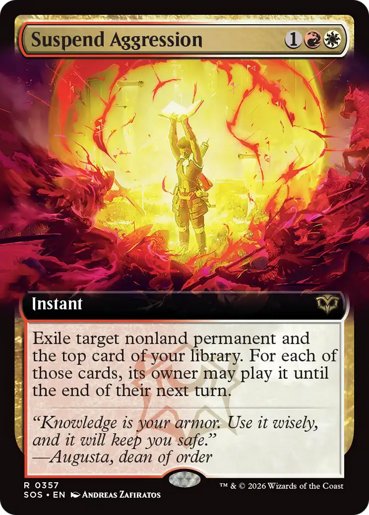 Suspend Aggression (Extended Art) [Secrets of Strixhaven] MTG Single Magic: The Gathering | Red Claw Gaming