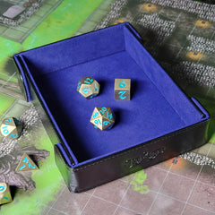 Compact Magnetic Dice Tray Dice Tray Forged Gaming Blue   | Red Claw Gaming