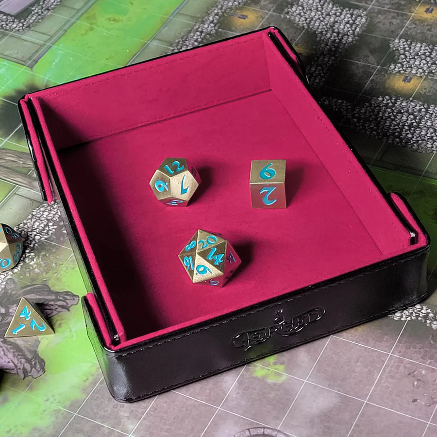 Compact Magnetic Dice Tray Dice Tray Forged Gaming Blue   | Red Claw Gaming