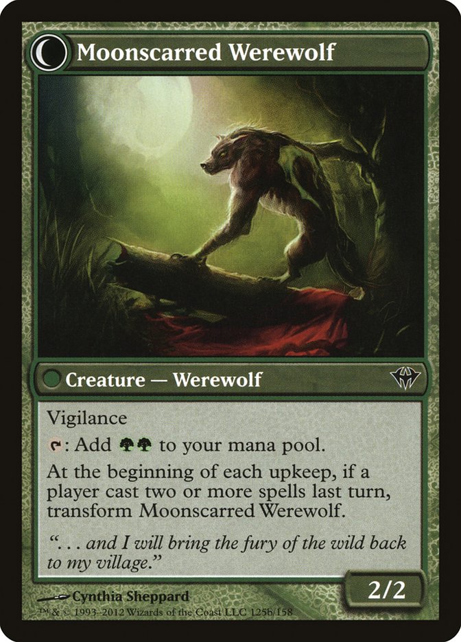 Scorned Villager // Moonscarred Werewolf [Dark Ascension] MTG Single Magic: The Gathering | Red Claw Gaming