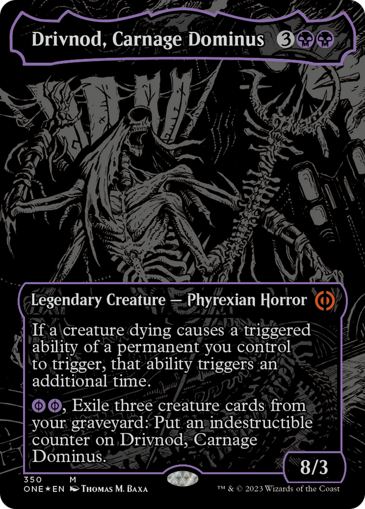 Drivnod, Carnage Dominus (Oil Slick Raised Foil) [Phyrexia: All Will Be One] MTG Single Magic: The Gathering | Red Claw Gaming