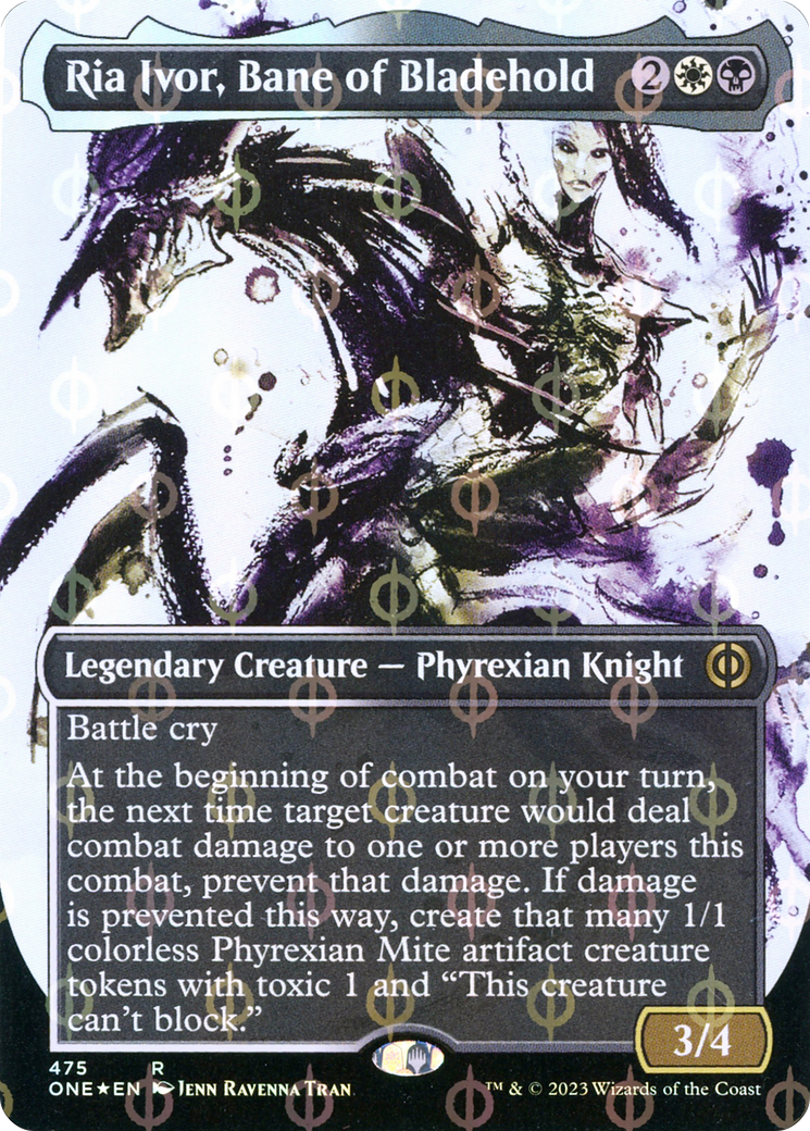 Ria Ivor, Bane of Bladehold (Borderless Ichor Step-and-Compleat Foil) [Phyrexia: All Will Be One] MTG Single Magic: The Gathering | Red Claw Gaming