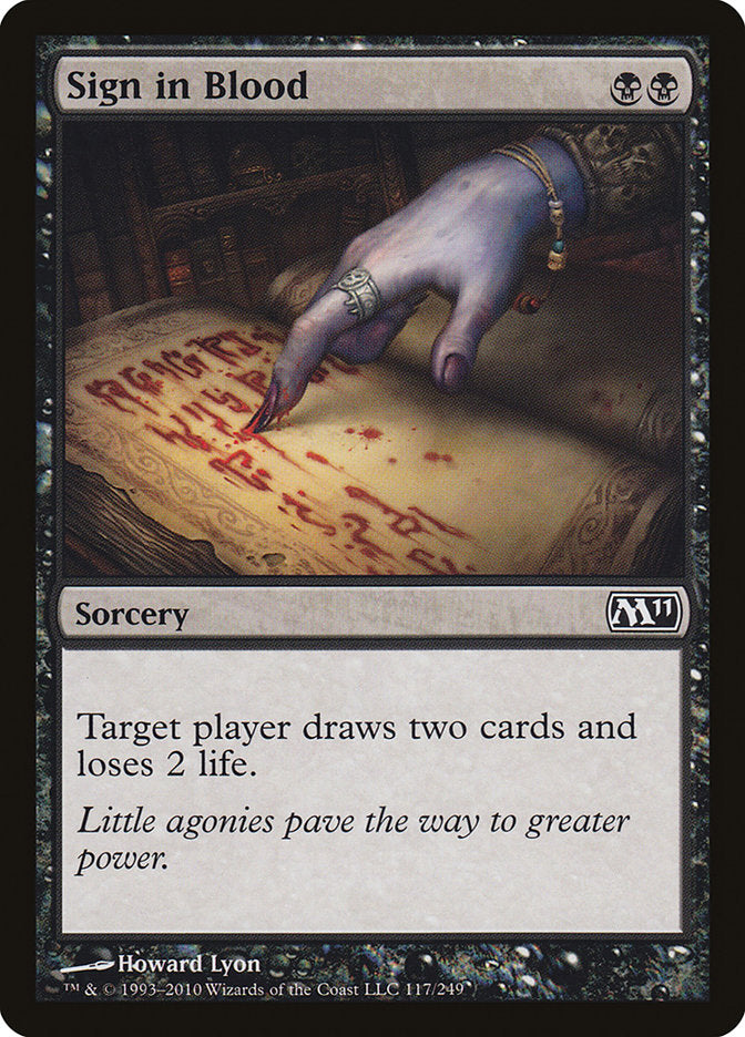 Sign in Blood [Magic 2011] MTG Single Magic: The Gathering | Red Claw Gaming