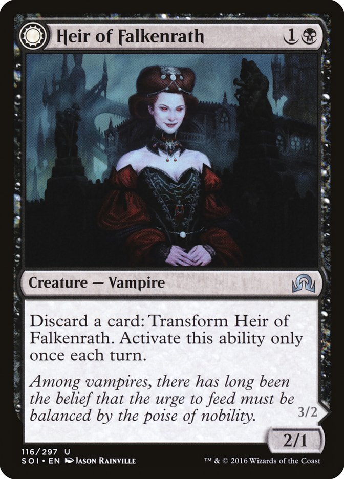 Heir of Falkenrath // Heir to the Night [Shadows over Innistrad] MTG Single Magic: The Gathering | Red Claw Gaming
