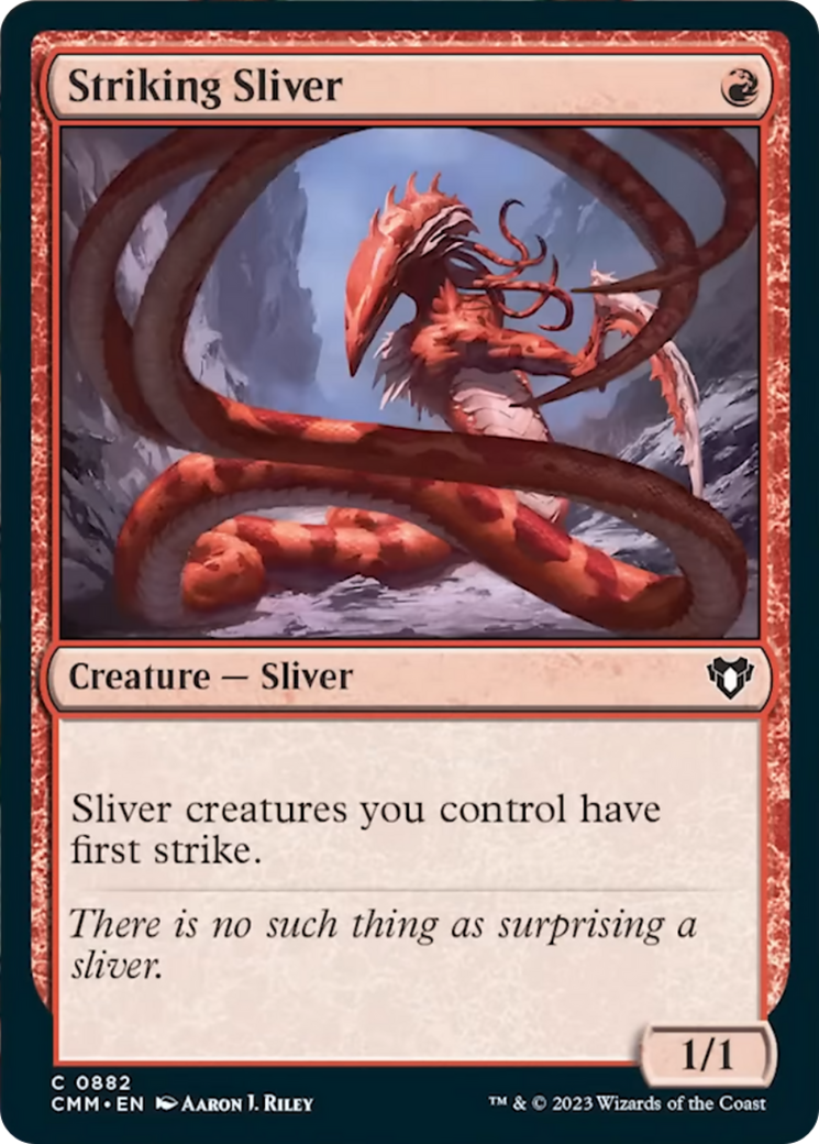 Striking Sliver [Commander Masters] MTG Single Magic: The Gathering | Red Claw Gaming